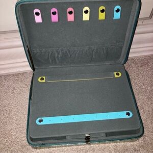 Nordstrom Metallic Blue Large Travel/Portable Jewelry Case